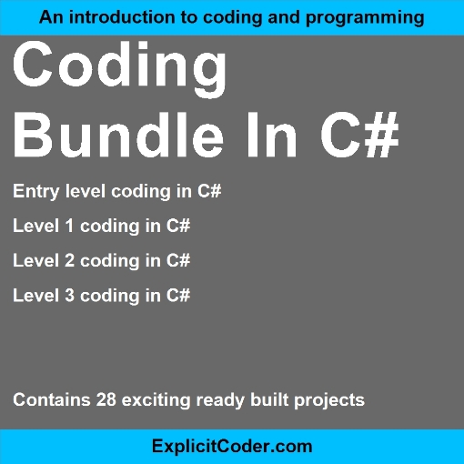 Coding and programming in C# bundle