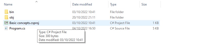 visual studio project file